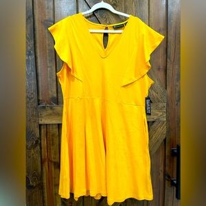 NWT - NY&C yellow dress with pockets - XXL